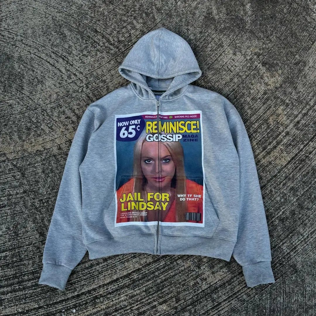 "Gossip" Zip-Up