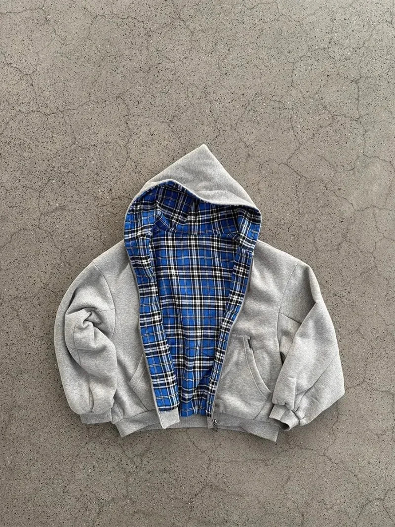 "Checkered" Zip-Up