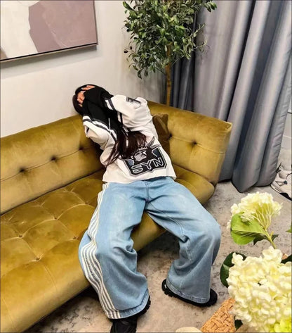 "Striped" Jeans