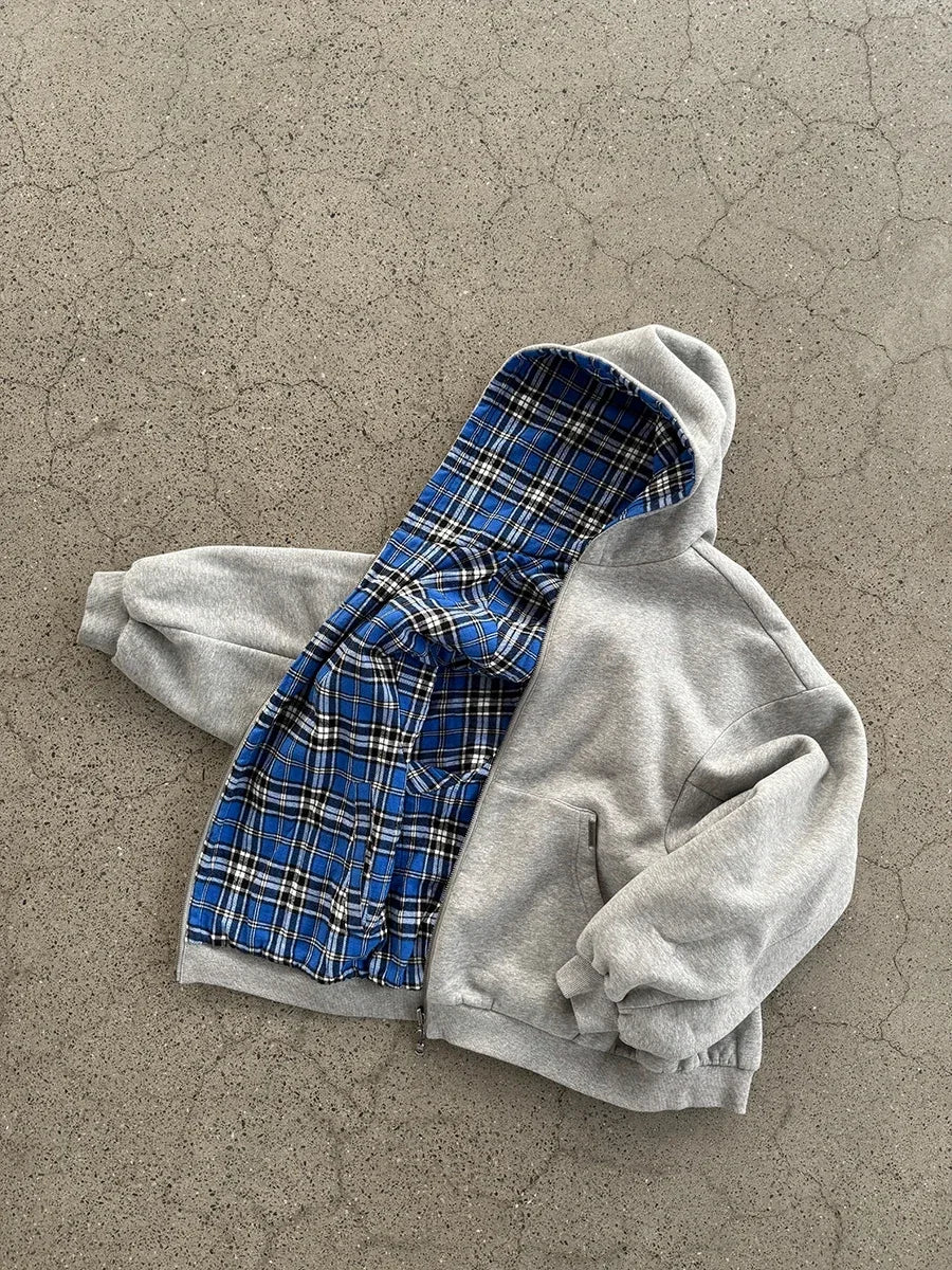 "Checkered" Zip-Up