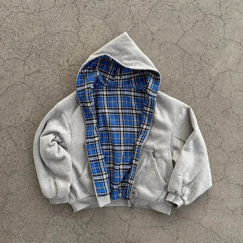 "Checkered" Zip-Up