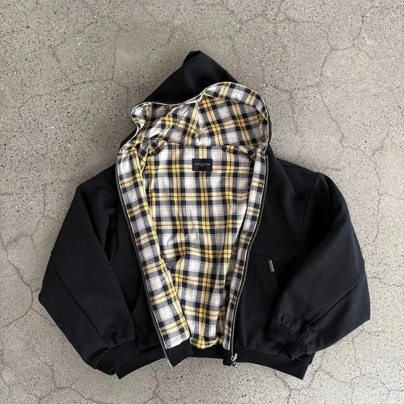 "Checkered" Zip-Up
