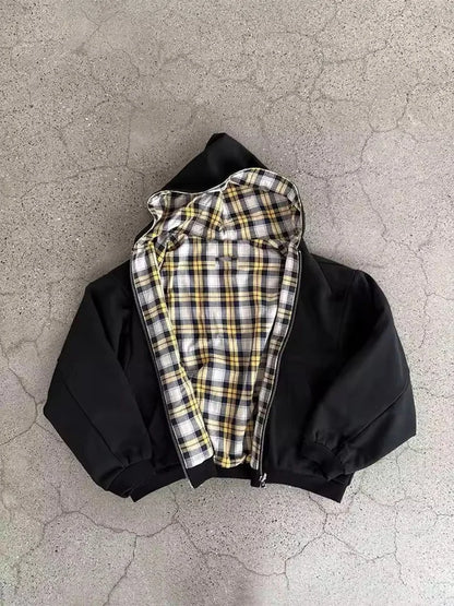 "Checkered" Zip-Up