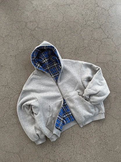 "Checkered" Zip-Up